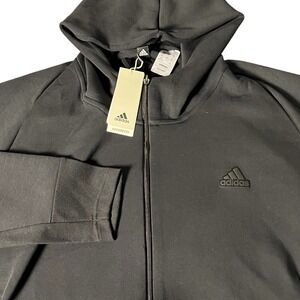 NWT Adidas ZNE Hoodie Mens 2XLT Black Full Zip Aeroready Track Jacket Multisport